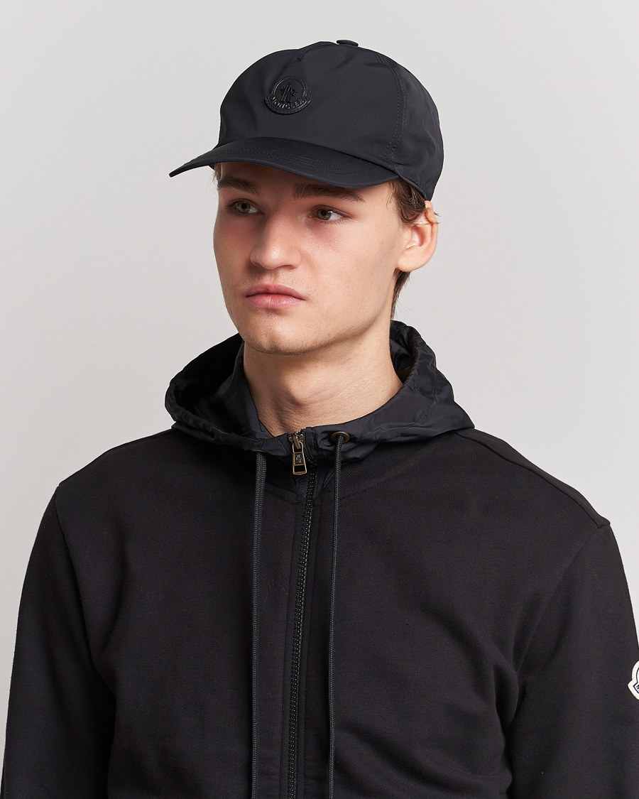 Uomini | Moncler Tonal Logo Baseball Cap Black | Moncler | Tonal Logo Baseball Cap Black