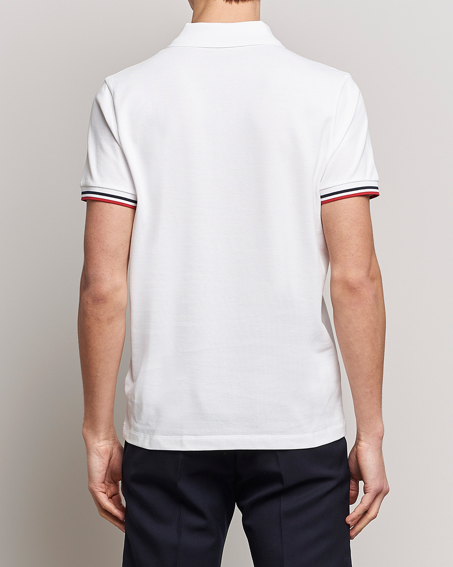 Uomini | Polo | Moncler | Tricolor Rib Polo  White