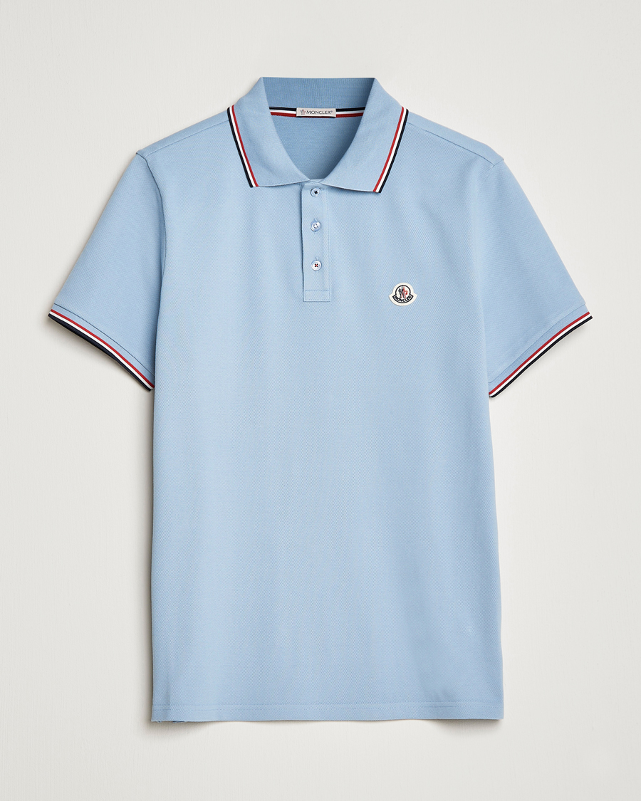 Uomini | Polo | Moncler | Contrast Rib Polo Light Blue
