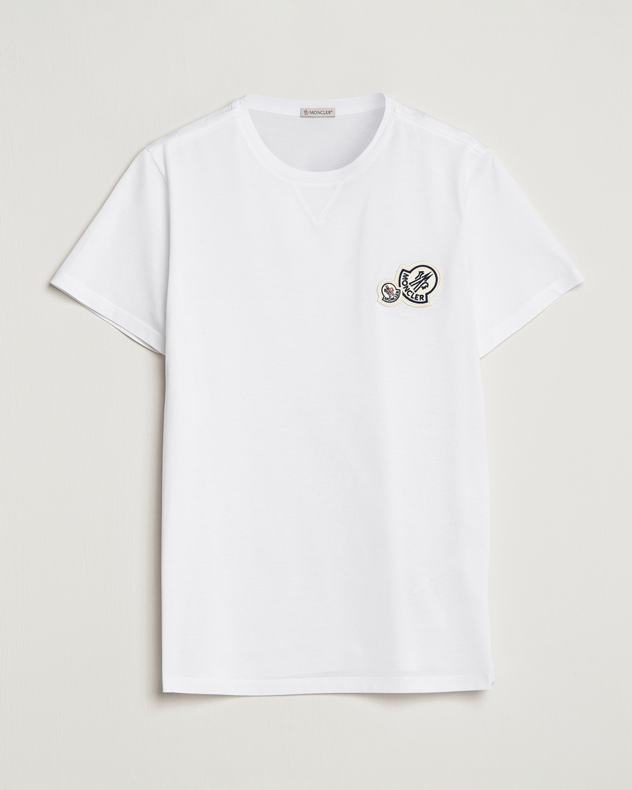 Uomini | T-shirt | Moncler | Double Logo T-Shirt White