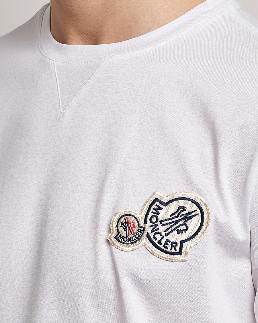 Uomini | T-shirt | Moncler | Double Logo T-Shirt White