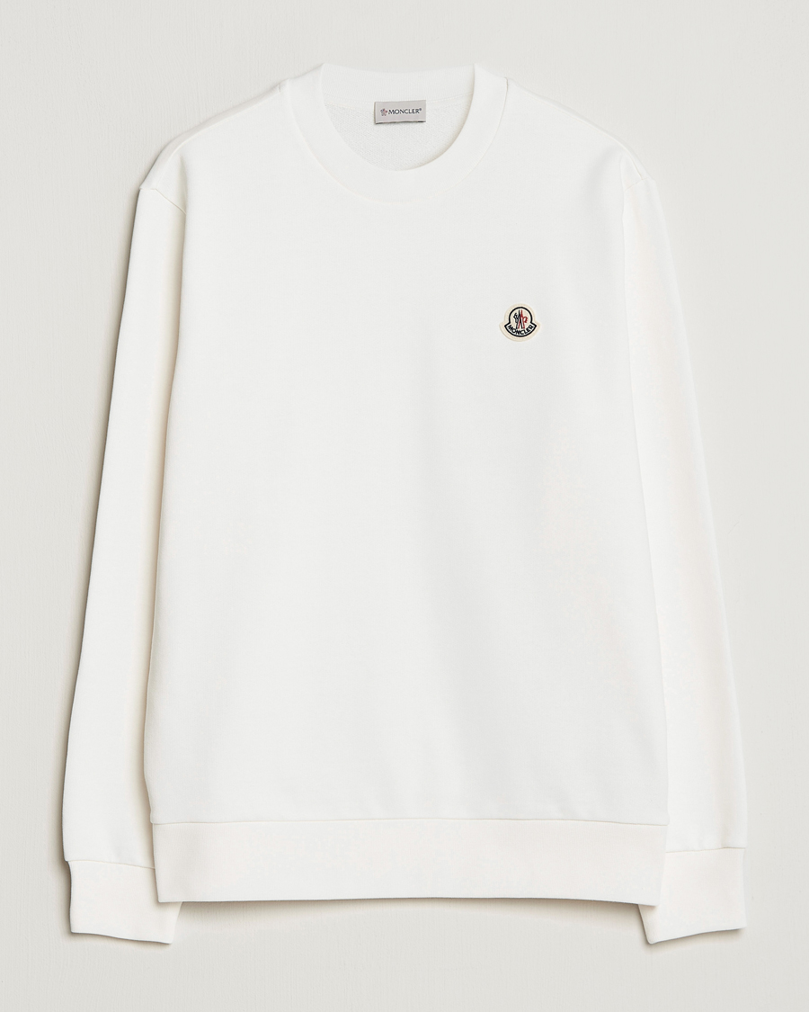 Uomini | Maglieria | Moncler | Logo Patch Sweatshirt White