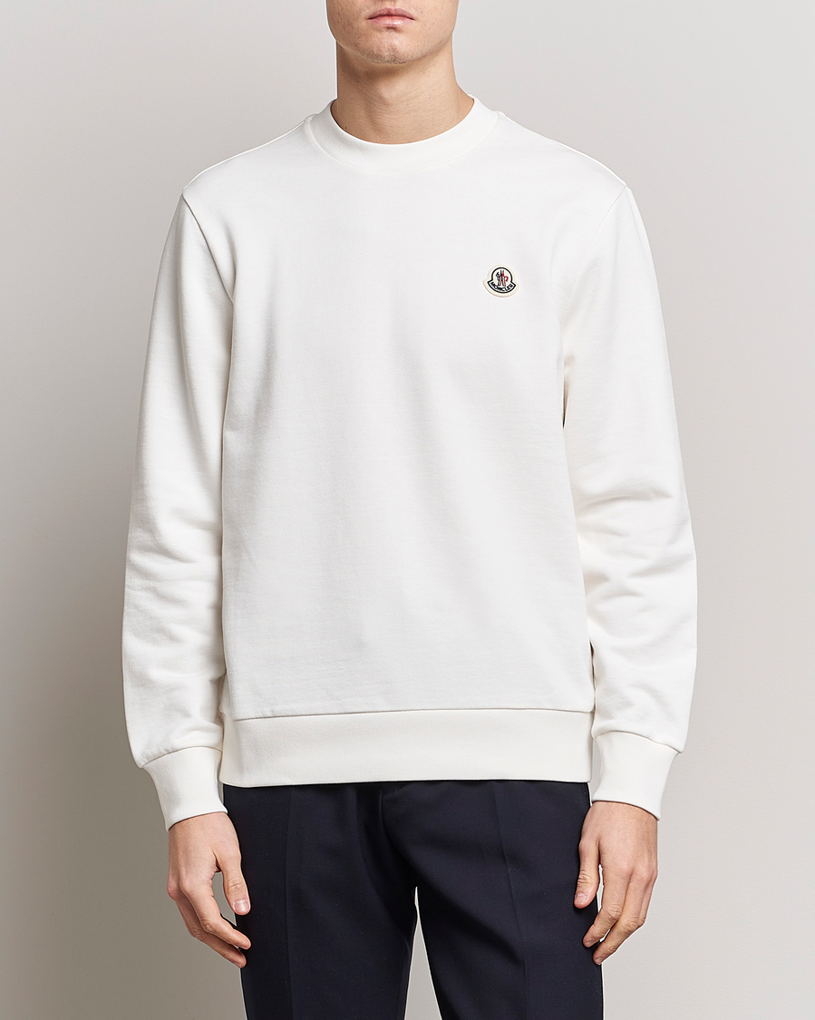 Uomini | Maglieria | Moncler | Logo Patch Sweatshirt White