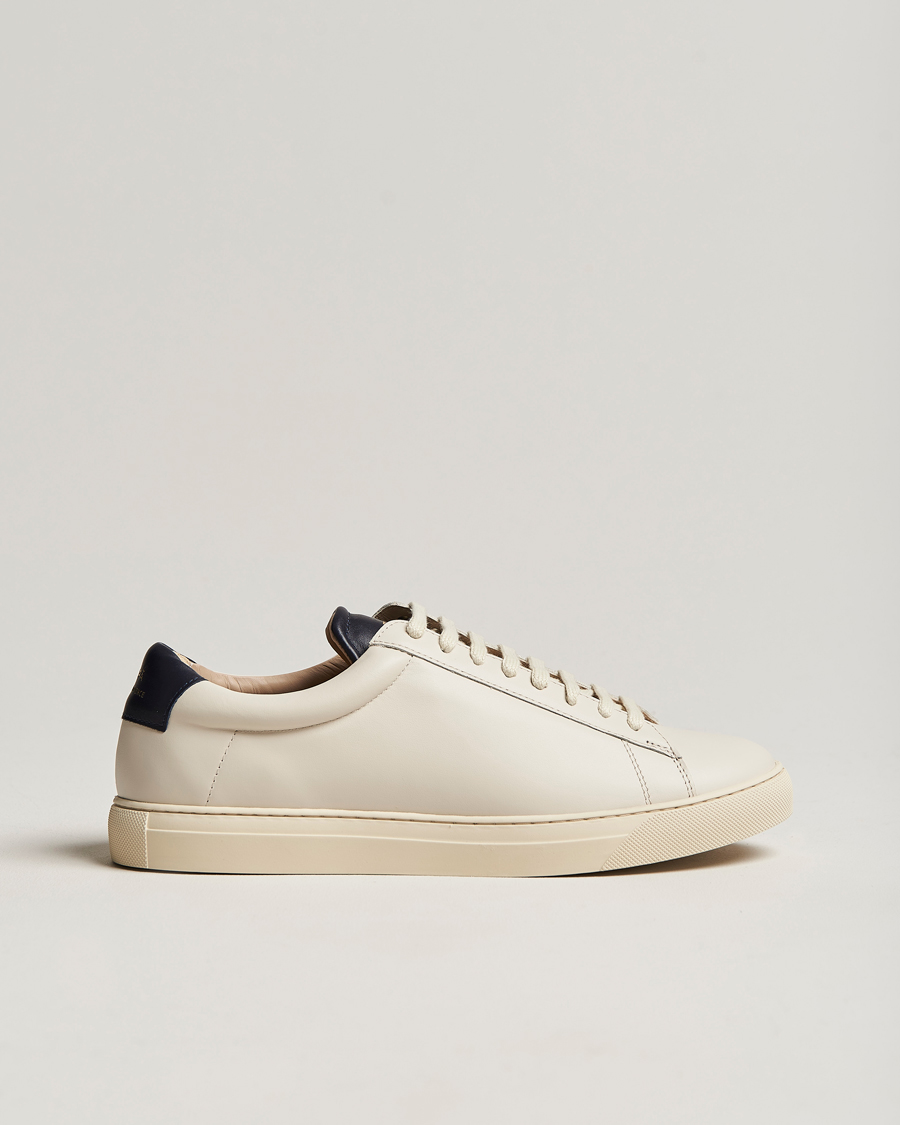 Uomini | Zespà ZSP4 Nappa Leather Sneakers Off White/Navy | Zespà | ZSP4 Nappa Leather Sneakers Off White/Navy