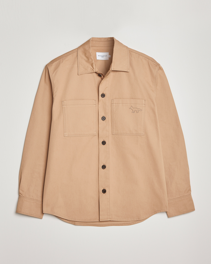 Uomini | Giacche | Maison Kitsuné | Cotton Shirt Jacket Beige