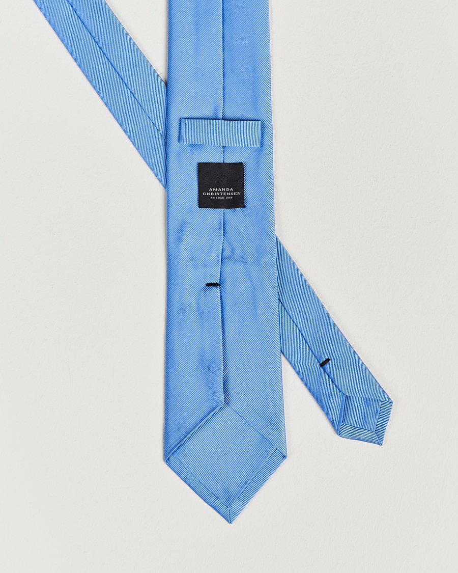 Uomini | Cravatte | Amanda Christensen | Plain Classic Tie 8 cm Sky Blue