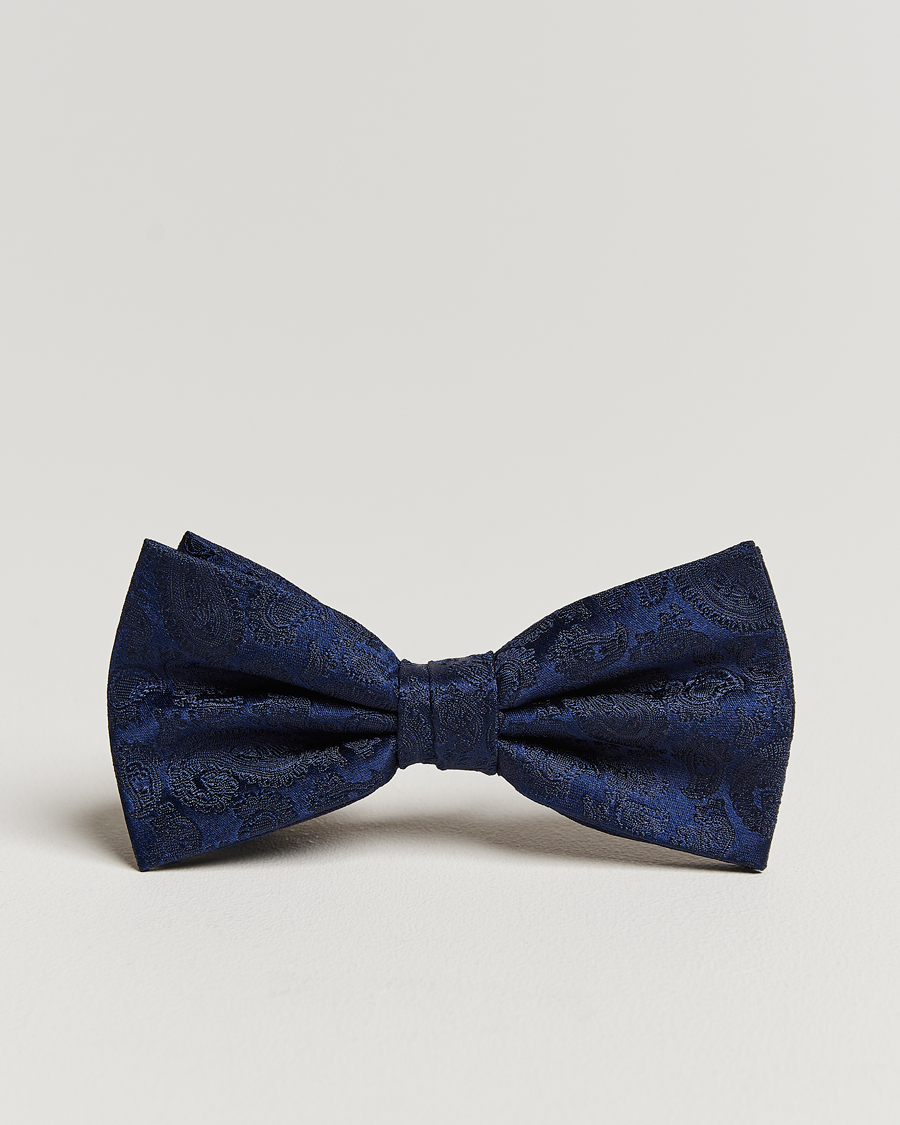 Uomini | Amanda Christensen Tonal Paisley Pre Tie Silk Navy | Amanda Christensen | Tonal Paisley Pre Tie Silk Navy