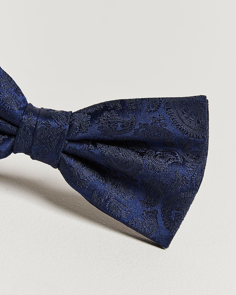 Uomini | Amanda Christensen Tonal Paisley Pre Tie Silk Navy | Amanda Christensen | Tonal Paisley Pre Tie Silk Navy