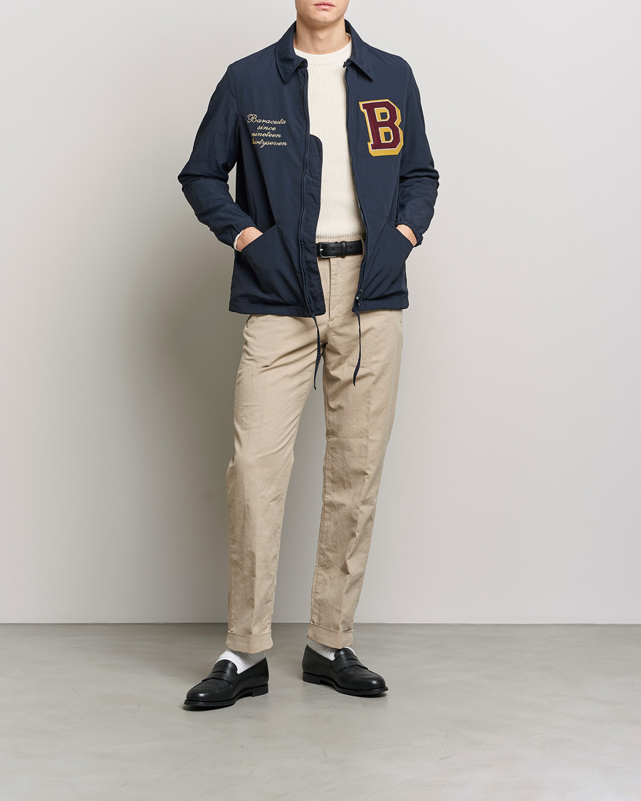 Uomini | Giacche | Baracuta | Nylon Coach Jacket Navy