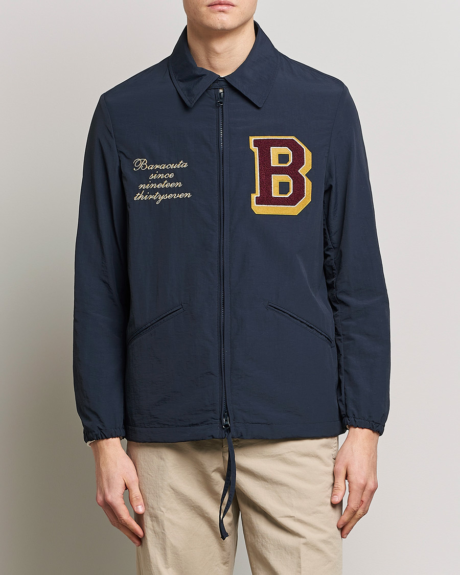 Uomini | Giacche | Baracuta | Nylon Coach Jacket Navy