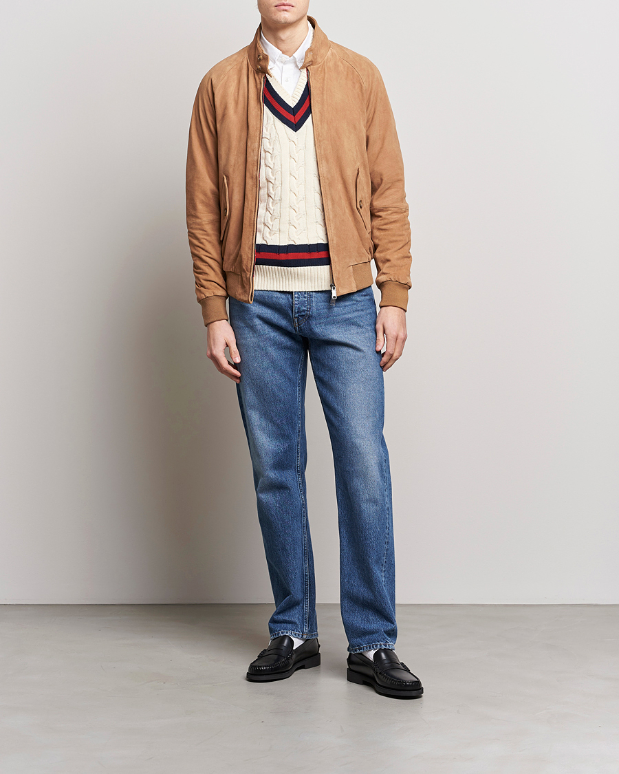 Uomini | Giacche | Baracuta | G9 Suede Jacket Tobacco