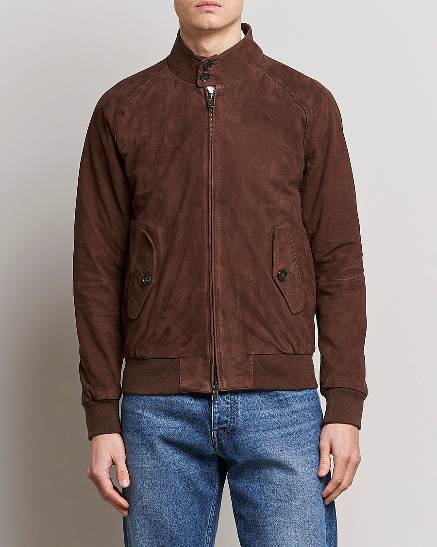 Uomini | Giacche | Baracuta | G9 Suede Jacket Chocolate