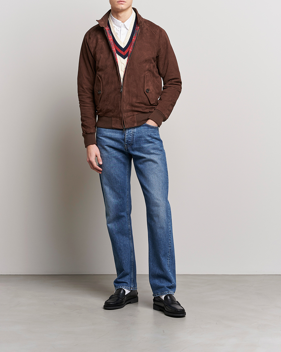 Uomini | Giacche | Baracuta | G9 Suede Jacket Chocolate
