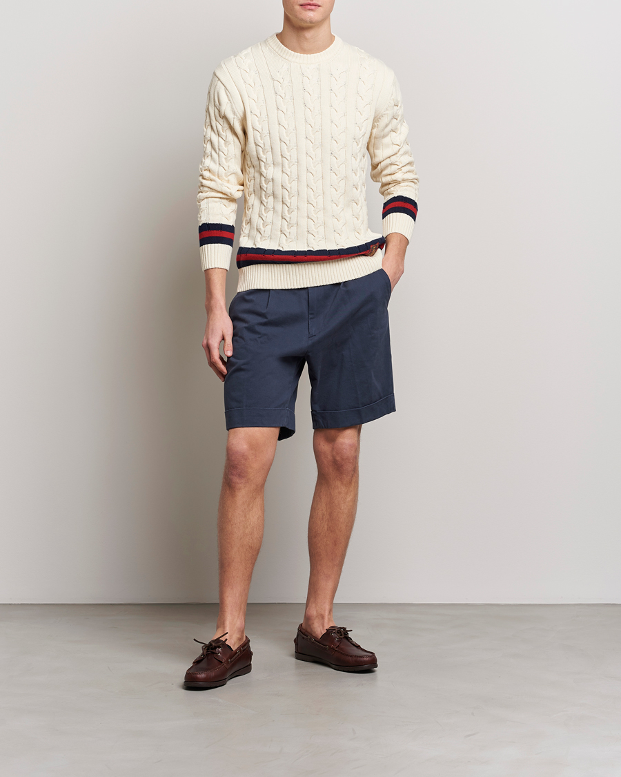 Uomini | Pantaloncini | Baracuta | Gabardine Chino Shorts Navy