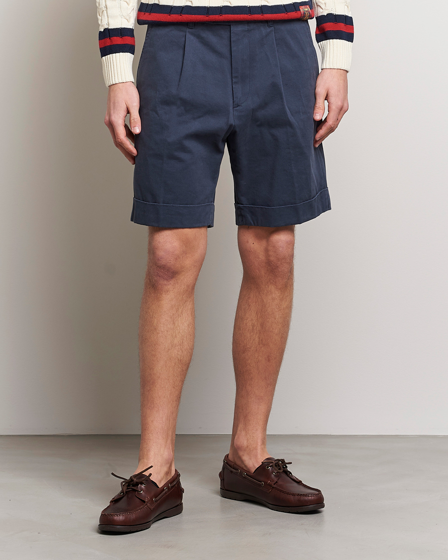 Uomini | Pantaloncini | Baracuta | Gabardine Chino Shorts Navy