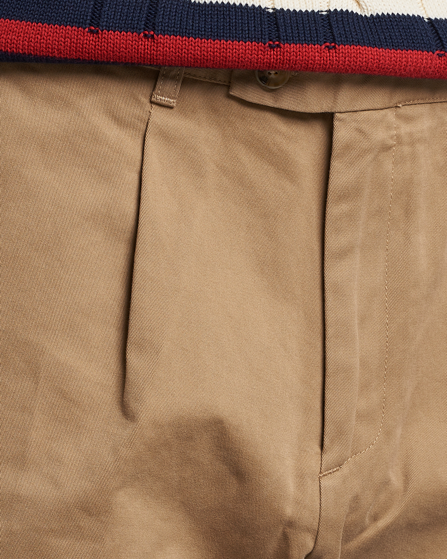 Uomini | Pantaloncini | Baracuta | Gabardine Chino Shorts Tan
