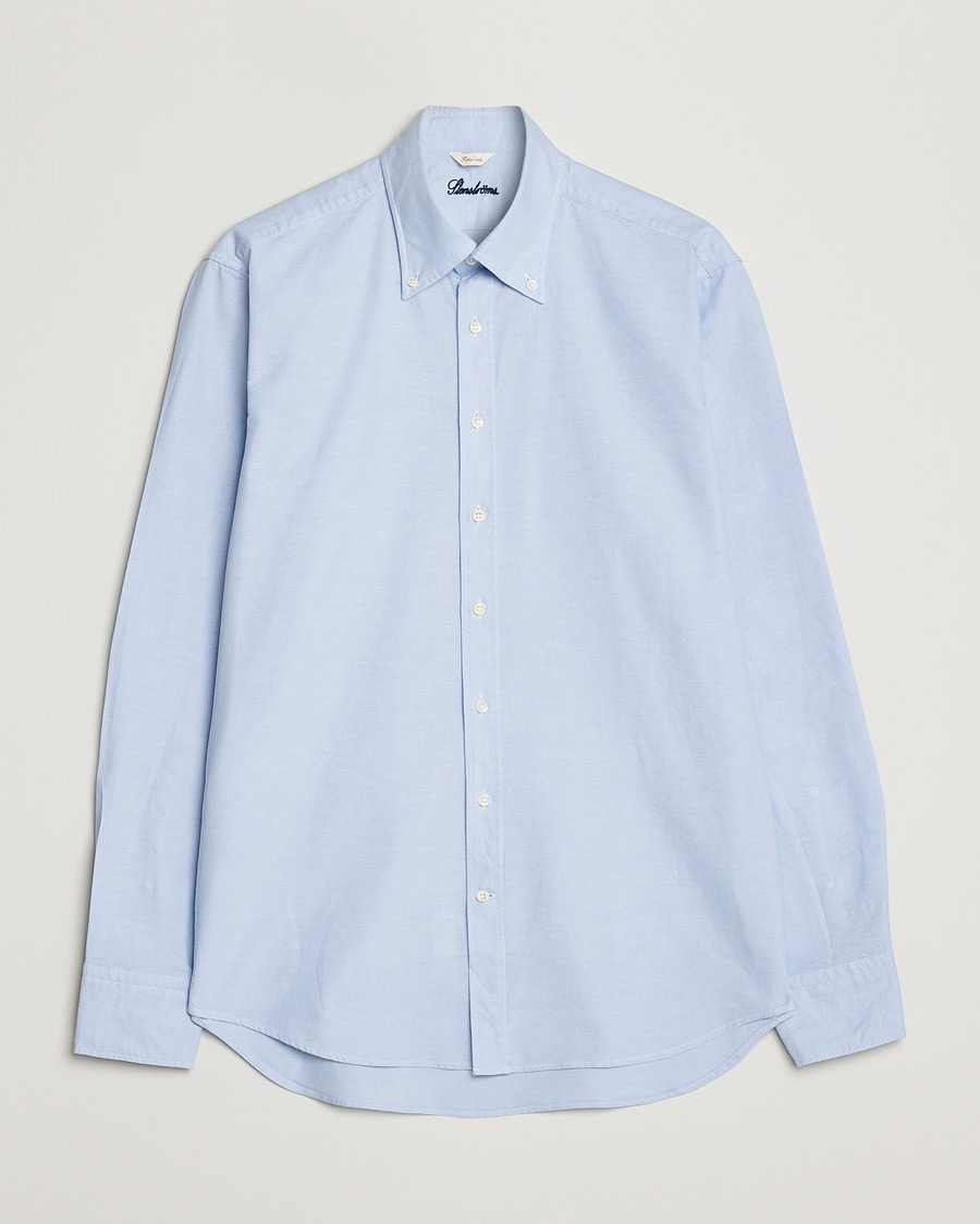 Uomini | Camicie | Stenströms | Fitted Body Oxford Shirt Light Blue