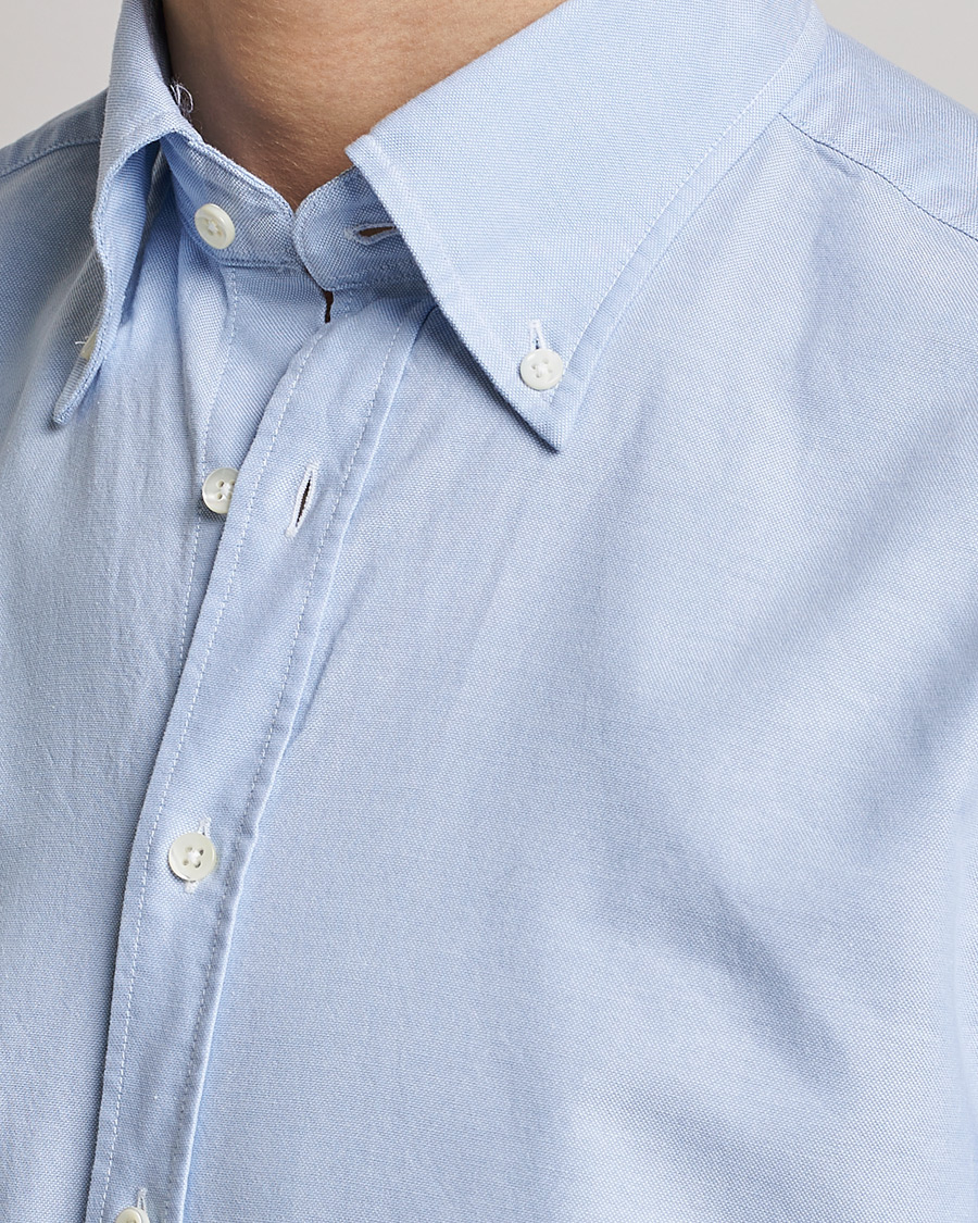 Uomini | Camicie | Stenströms | Fitted Body Oxford Shirt Light Blue
