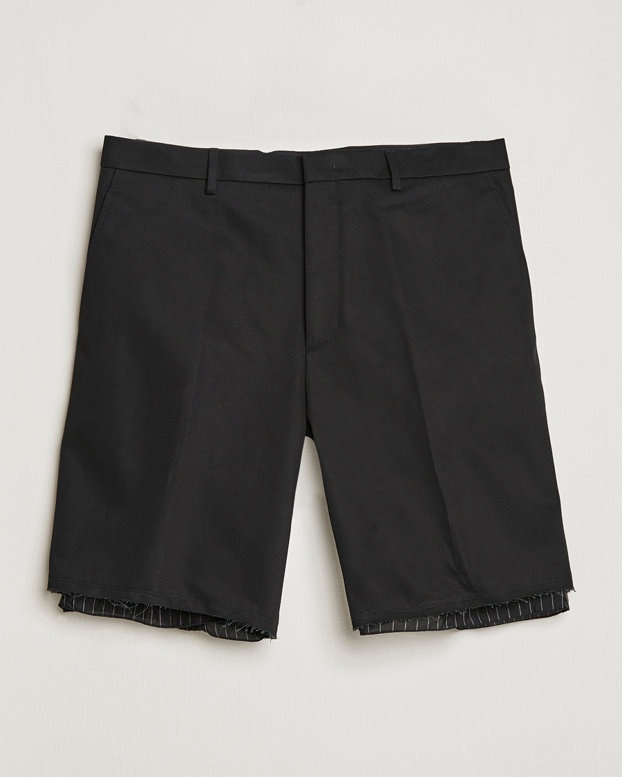 Uomini | Pantaloncini | Lanvin | Raw Edge Tailored Shorts Black