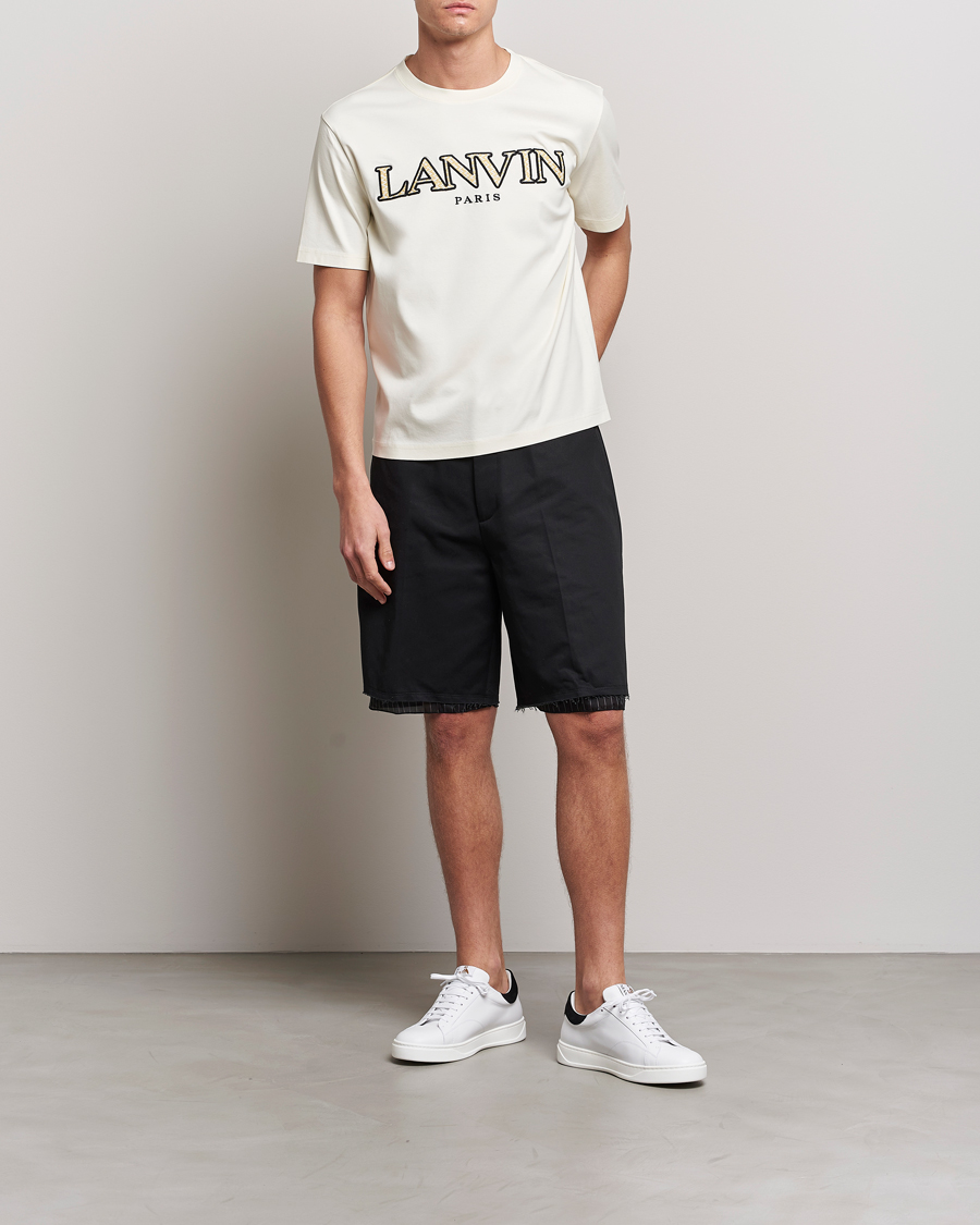 Uomini | Pantaloncini | Lanvin | Raw Edge Tailored Shorts Black