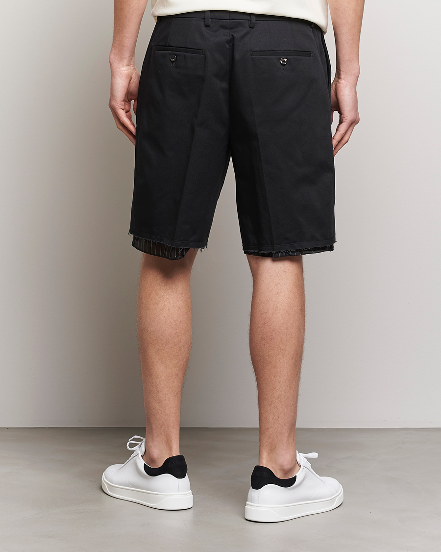 Uomini | Pantaloncini | Lanvin | Raw Edge Tailored Shorts Black