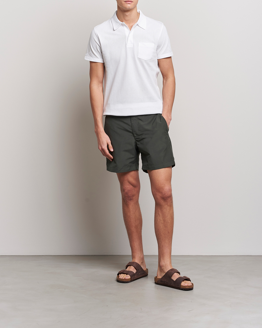 Uomini | Costumi da bagno | The Resort Co | Tailored Swim Shorts Aloe Grey