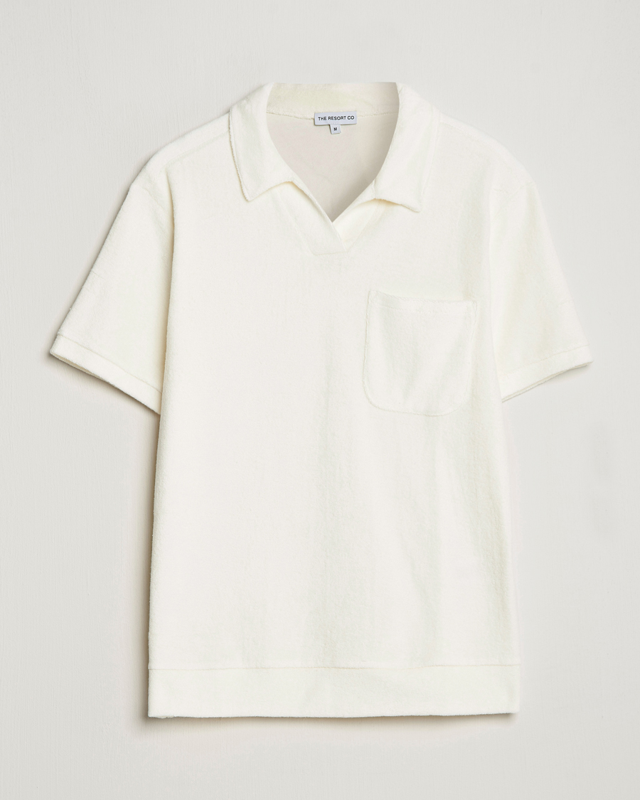 Uomini | Polo | The Resort Co | Terry Polo Shirt White