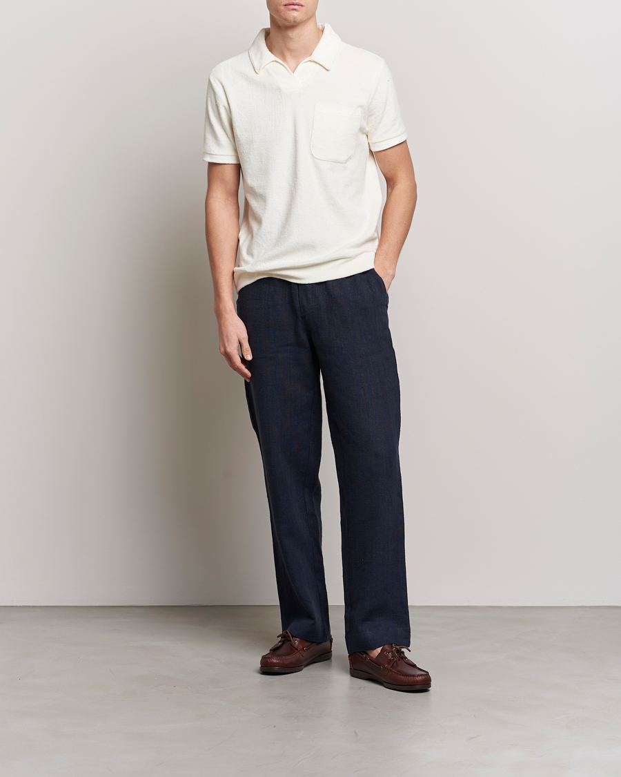 Uomini | Polo | The Resort Co | Terry Polo Shirt White