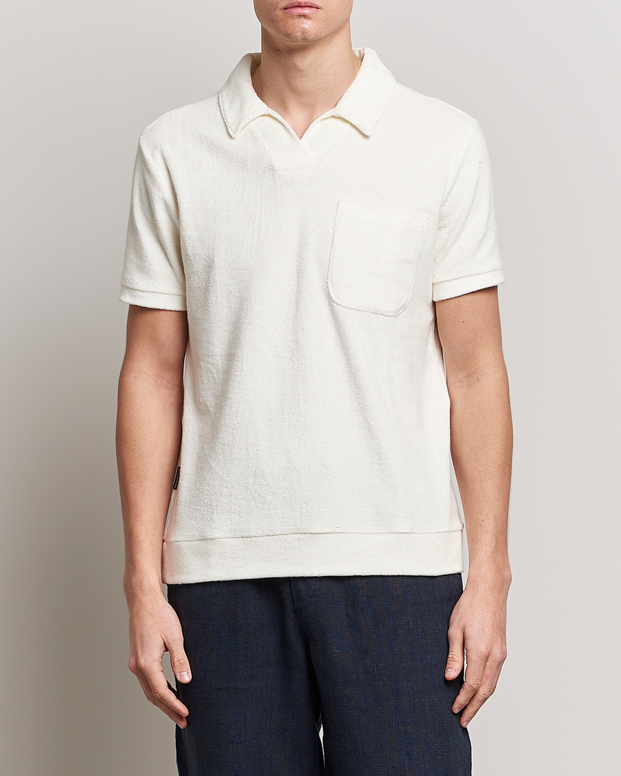 Uomini | Polo | The Resort Co | Terry Polo Shirt White