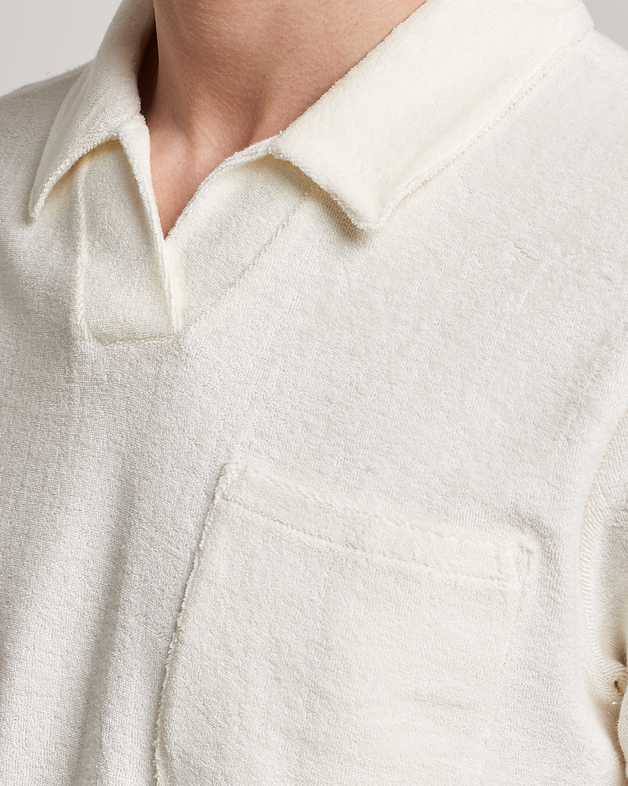 Uomini | Polo | The Resort Co | Terry Polo Shirt White