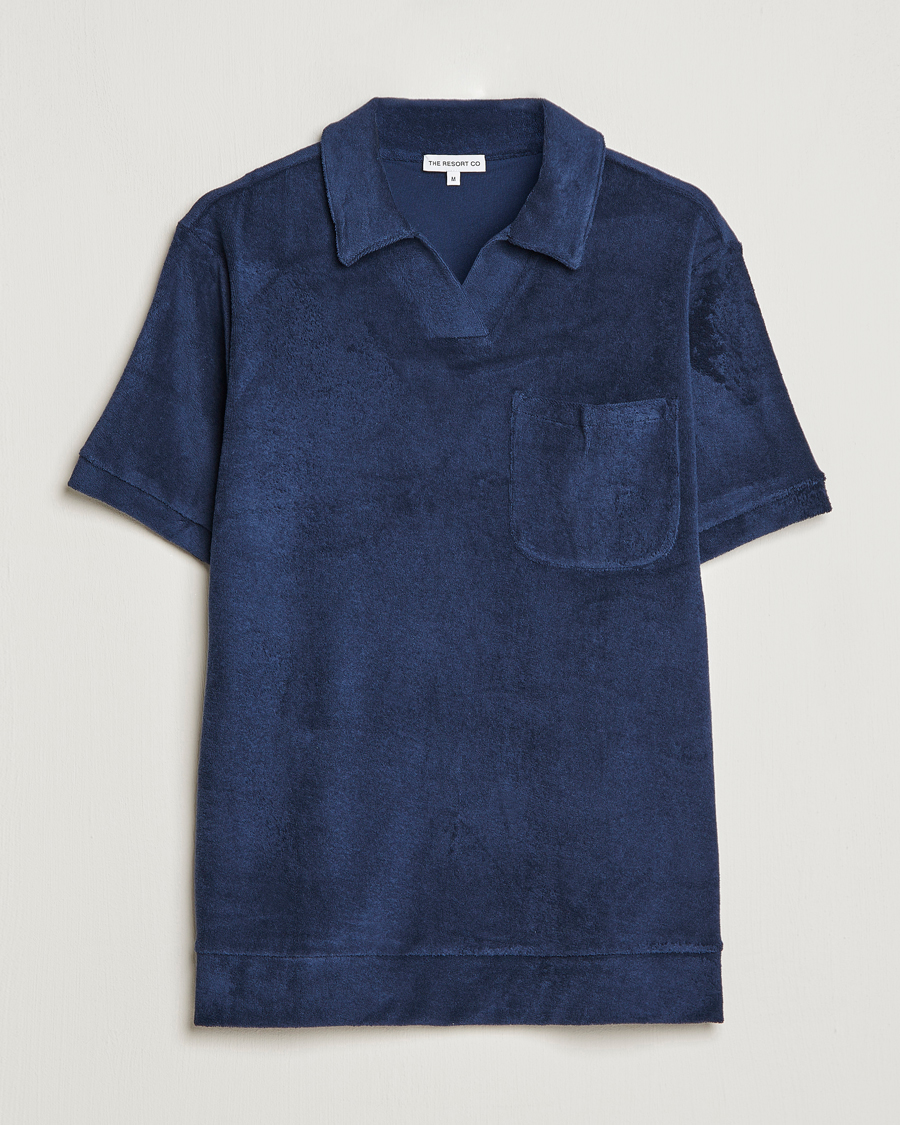 Uomini | Polo | The Resort Co | Terry Polo Shirt Navy