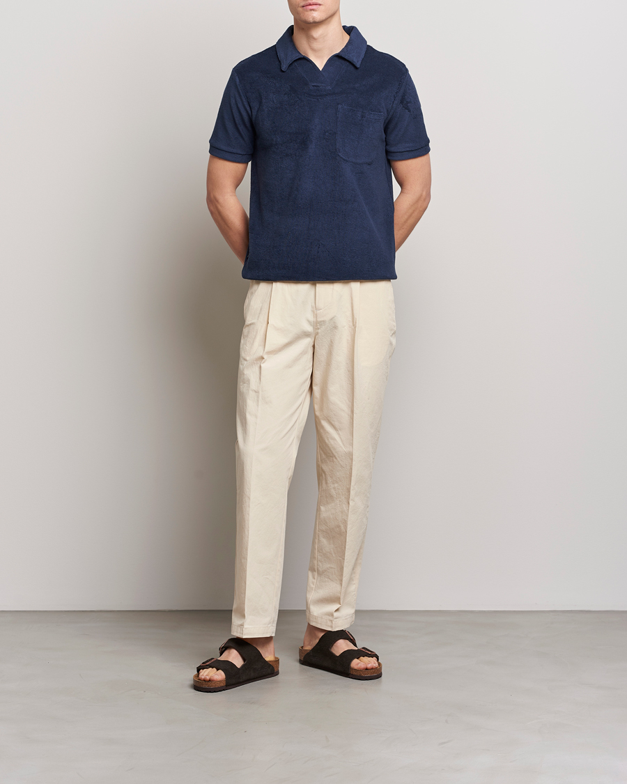 Uomini | Polo | The Resort Co | Terry Polo Shirt Navy