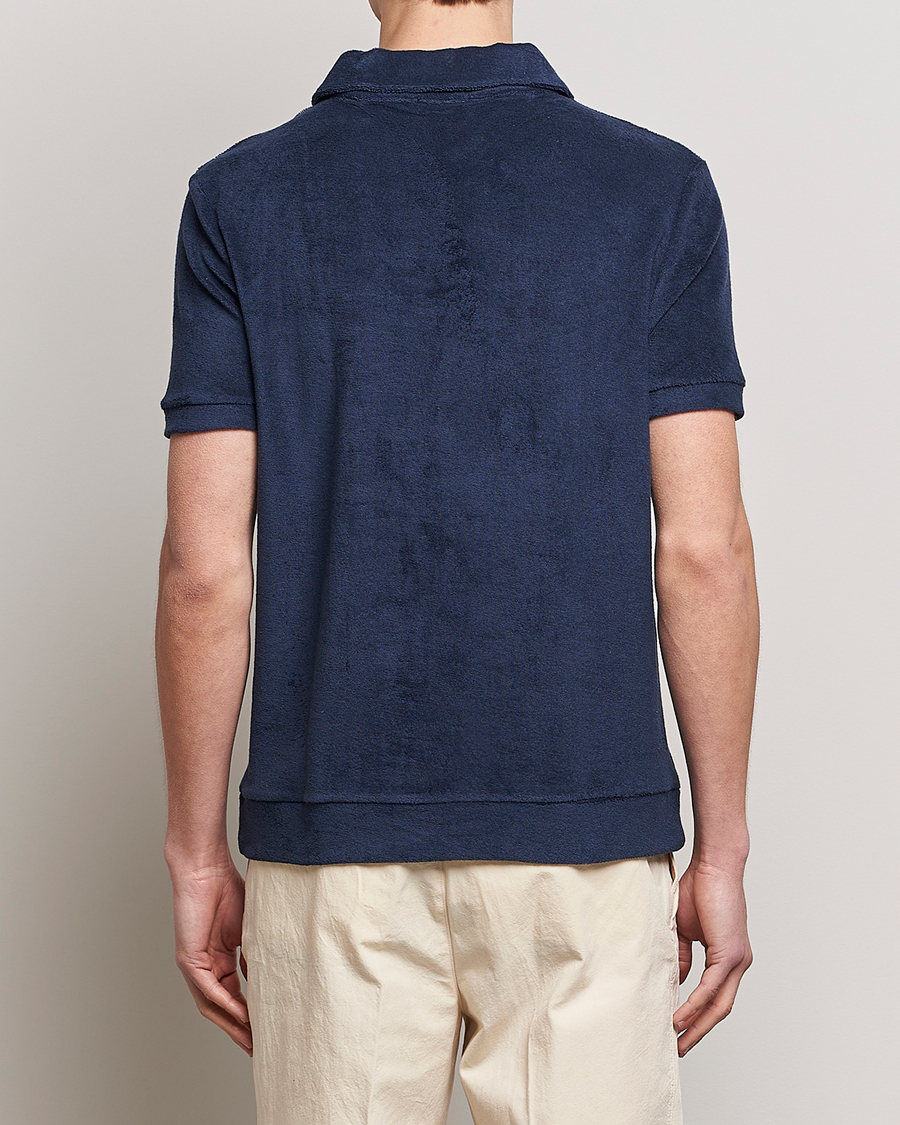 Uomini | Polo | The Resort Co | Terry Polo Shirt Navy