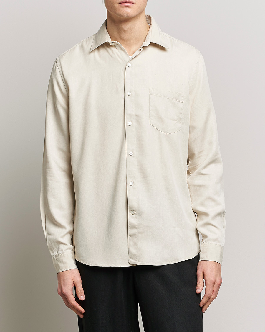 Uomini | Camicie | A Day's March | Daintree Tencel Shirt Sand