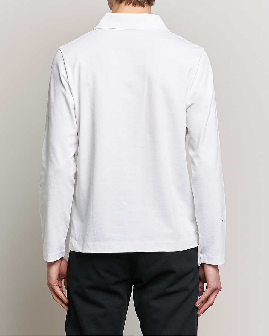 Uomini | Maglieria | A Day's March | Branford Long Sleeve Jersey Polo Off White