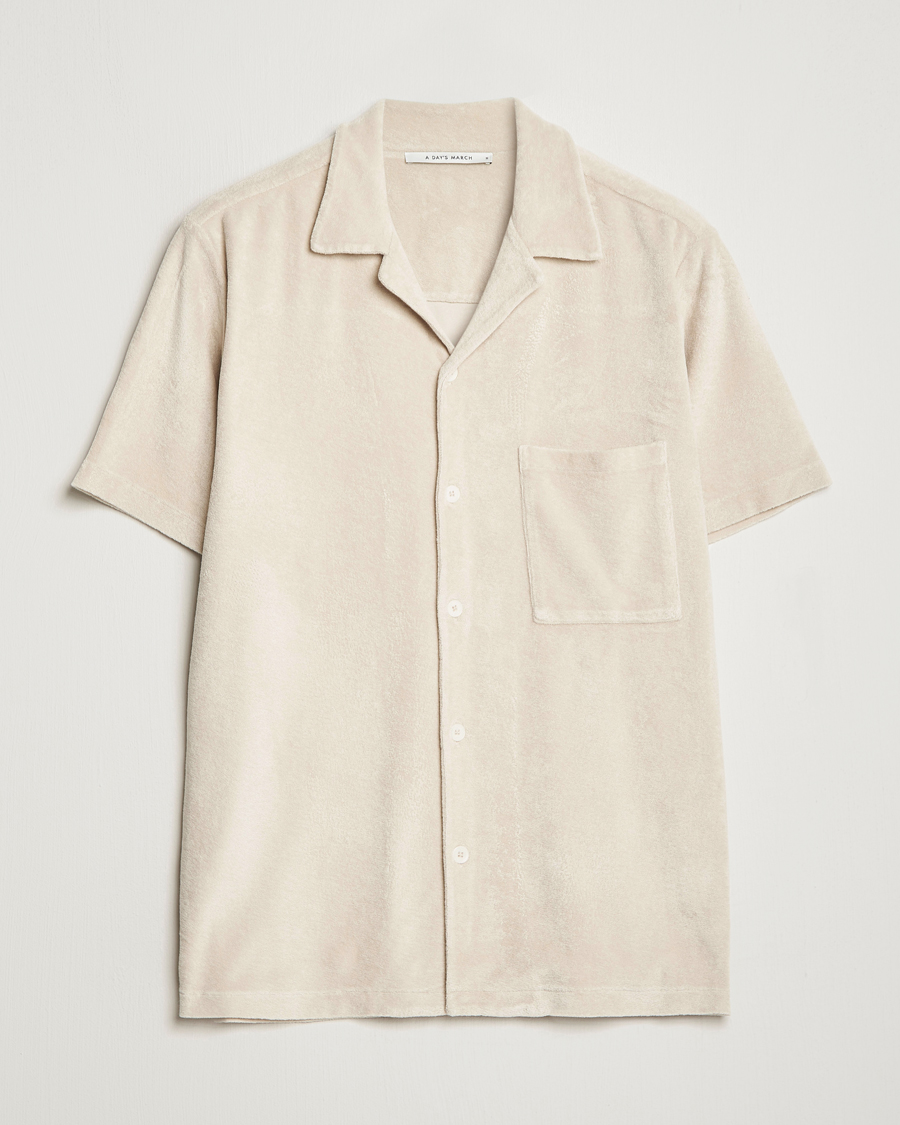 Uomini | Camicie | A Day's March | Yamu Short Sleeve Terry Shirt Desert