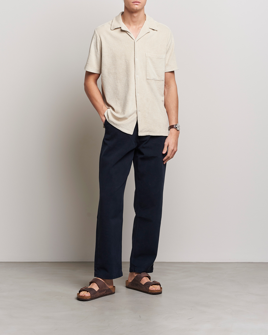 Uomini | Camicie | A Day's March | Yamu Short Sleeve Terry Shirt Desert
