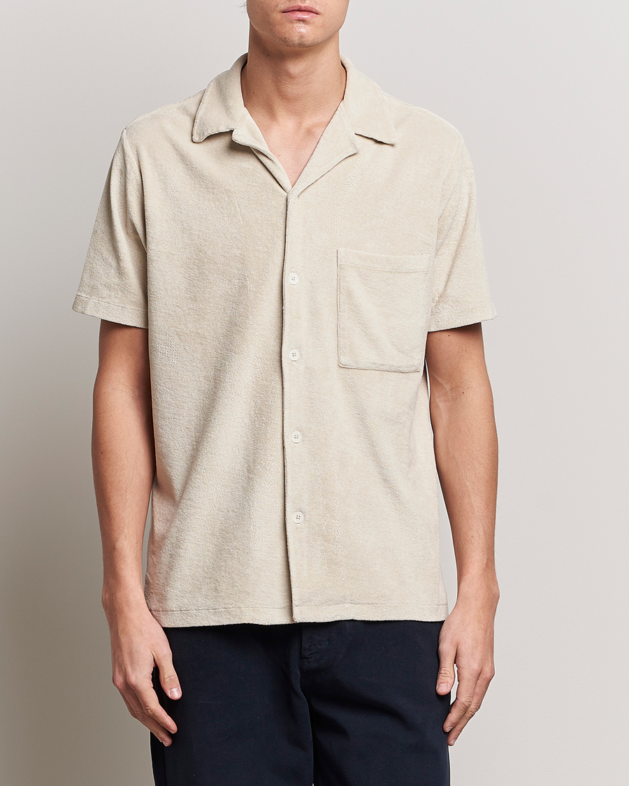 Uomini | Camicie | A Day's March | Yamu Short Sleeve Terry Shirt Desert