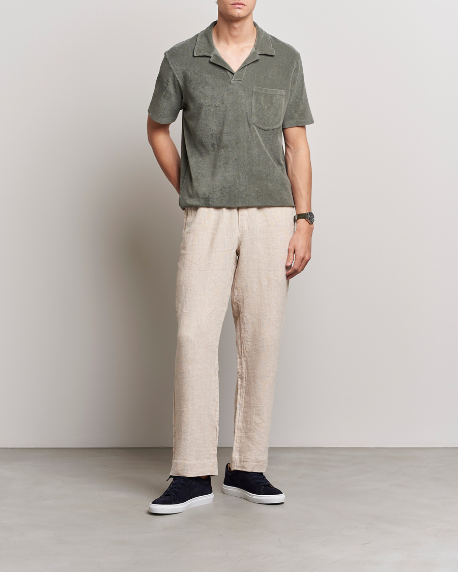 Uomini | Polo | A Day's March | Terry Polo Dusty Green