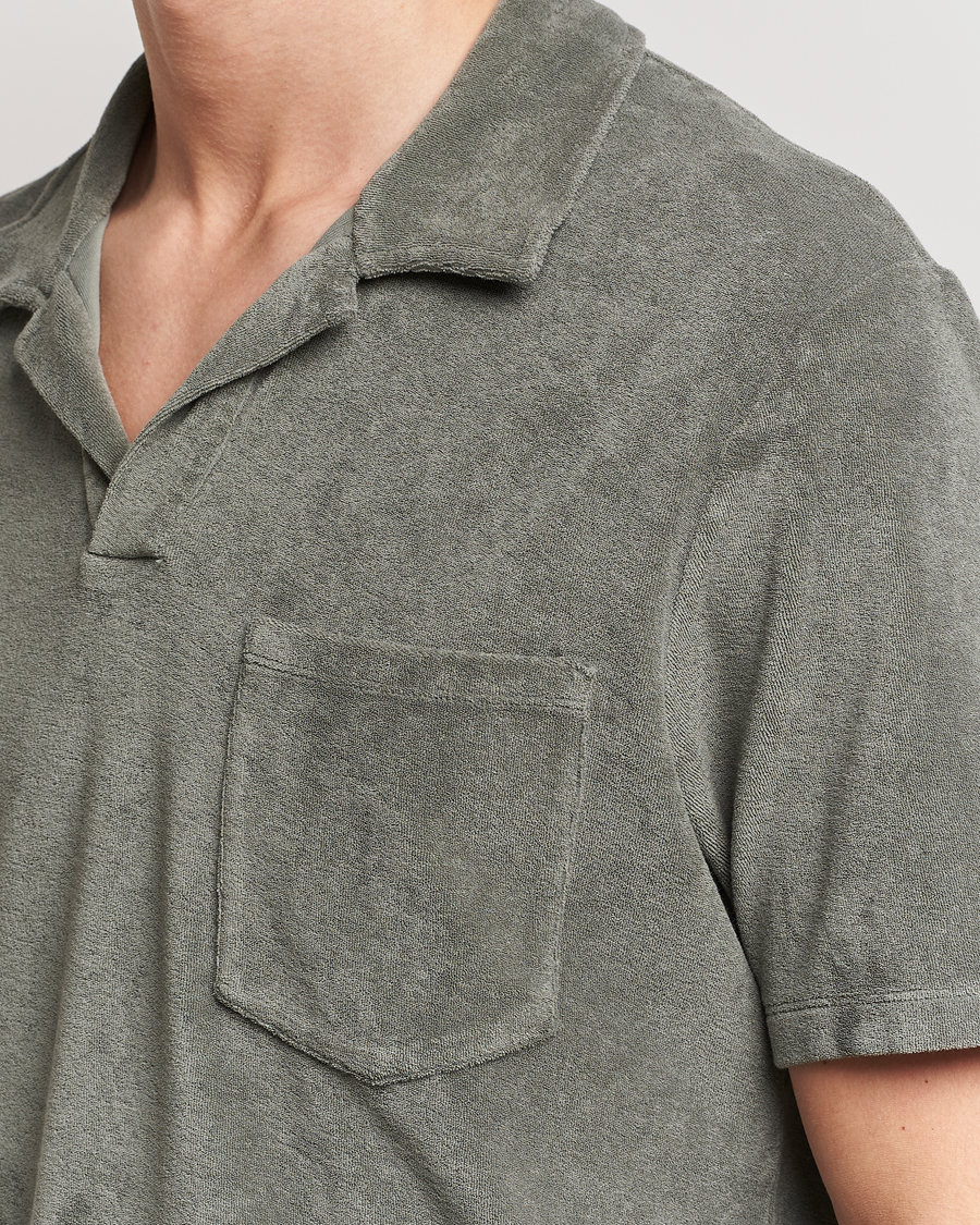 Uomini | Polo | A Day's March | Terry Polo Dusty Green