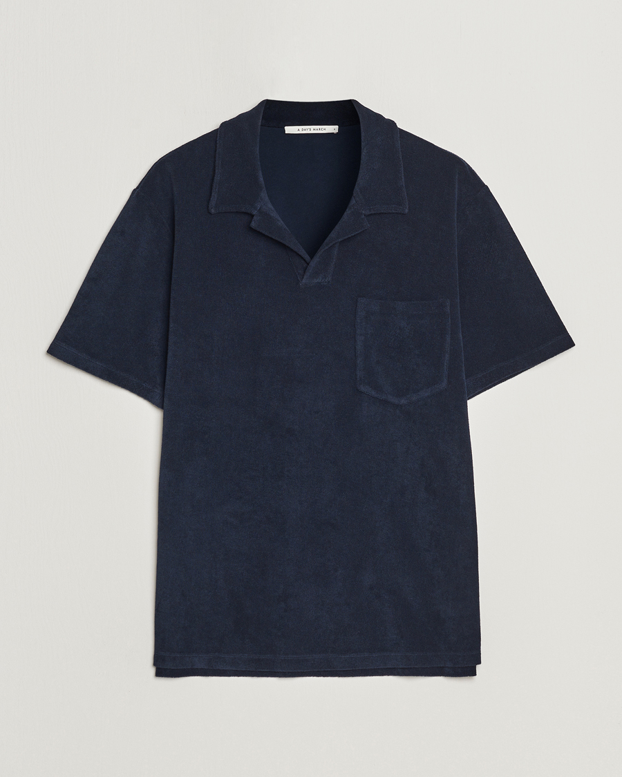 Uomini | Polo | A Day's March | Terry Polo Navy