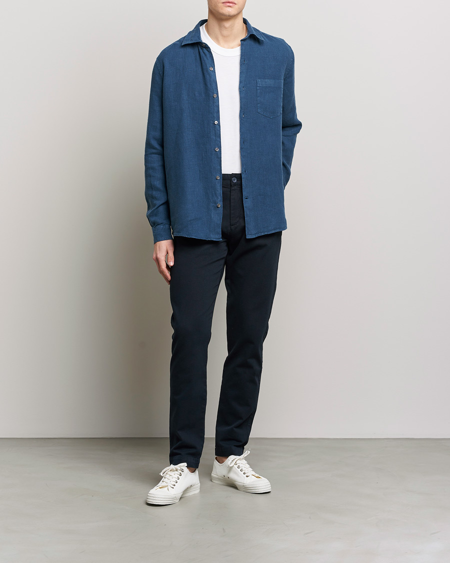 Uomini | Pantaloni | A Day's March | Sunnyvale Classic Chino Navy