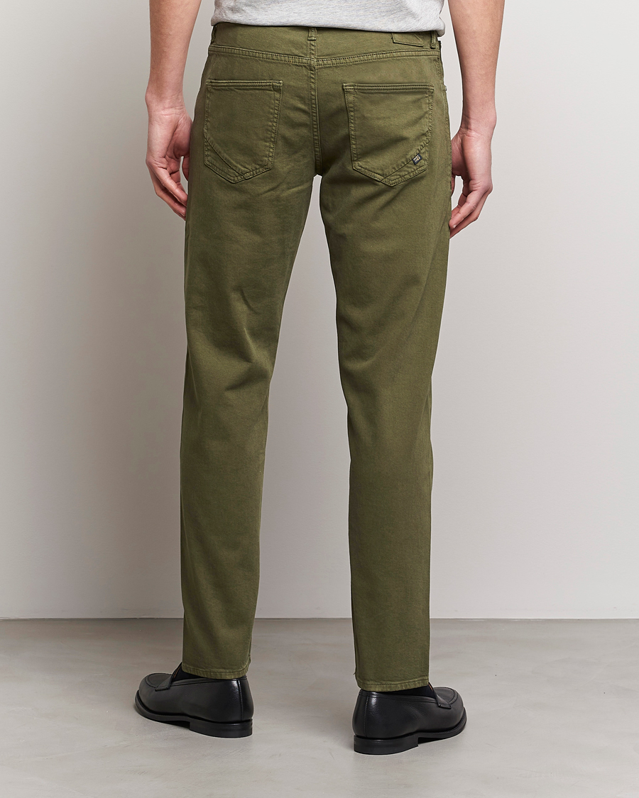 Uomini | Pantaloni | Incotex | Cotton Stretch 5-Pocket Pants Military Green