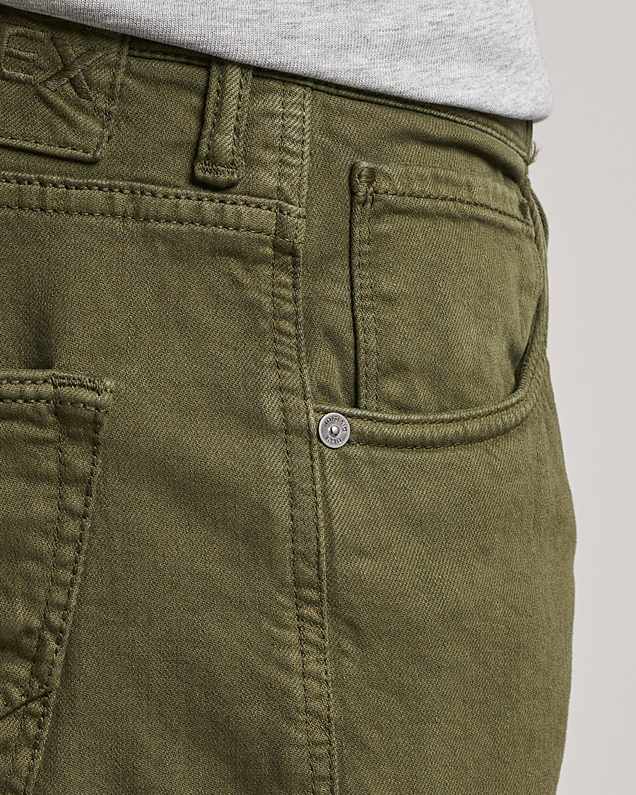 Uomini | Pantaloni | Incotex | Cotton Stretch 5-Pocket Pants Military Green