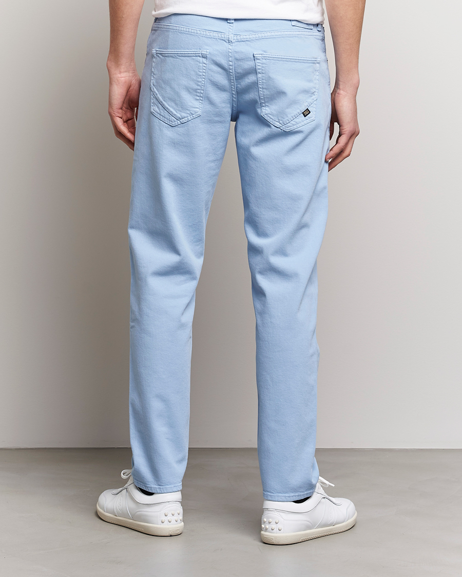 Uomini | Pantaloni | Incotex | Cotton Stretch 5-Pocket Pants Light Blue