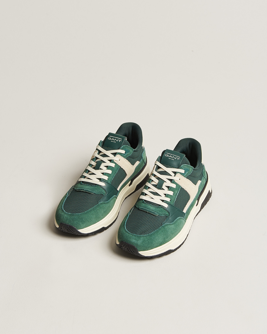 Uomini | GANT Jeuton Running Sneaker Tartan Green | GANT | Jeuton Running Sneaker Tartan Green