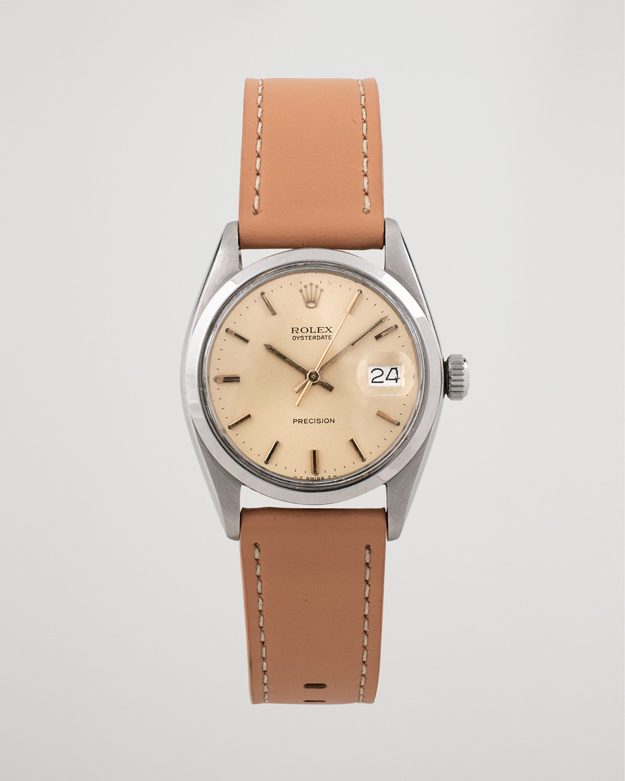 Uomini | Rolex Pre-Owned Precision 6694 Oysterdate Steel White | Rolex Pre-Owned | Precision 6694 Oysterdate Steel White