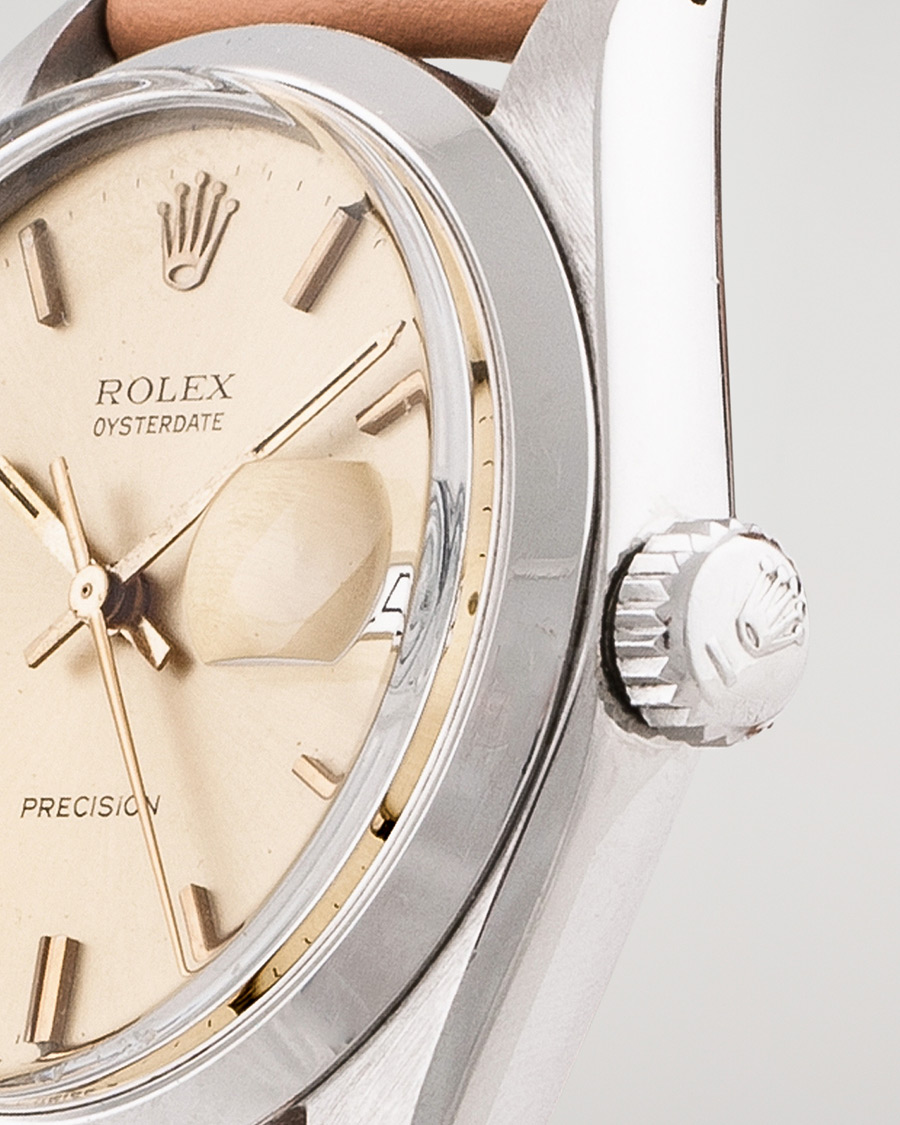 Uomini | Rolex Pre-Owned Precision 6694 Oysterdate Steel White | Rolex Pre-Owned | Precision 6694 Oysterdate Steel White