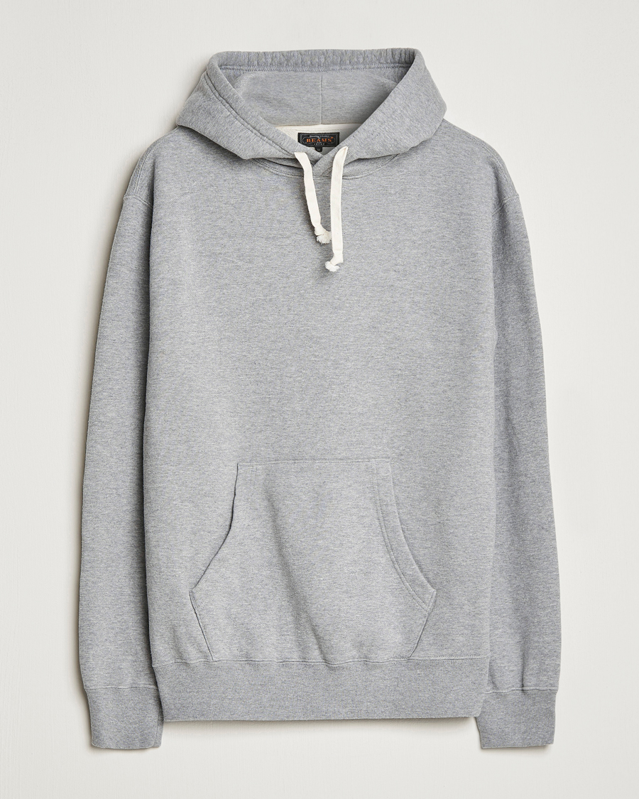 Uomini | Maglieria | BEAMS PLUS | Japanese Cotton Hoodie Heather Grey