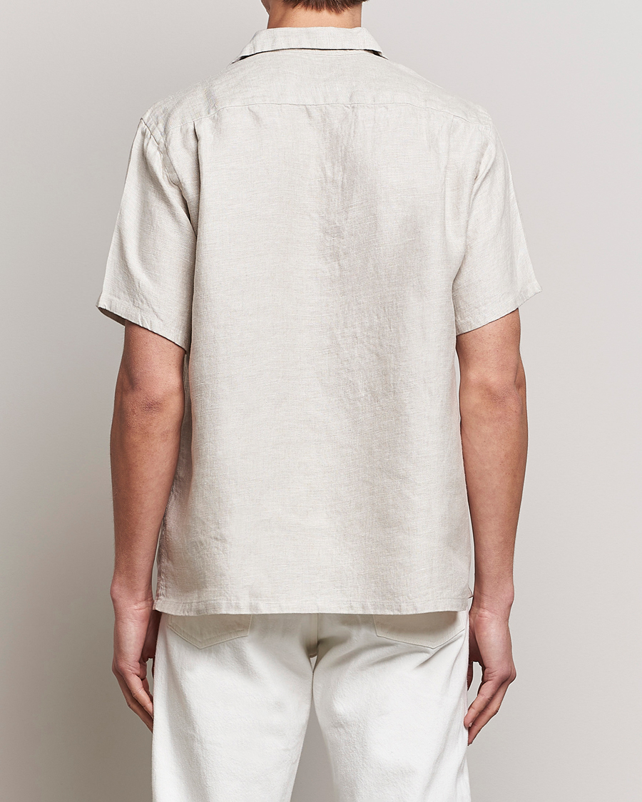 Uomini | Camicie | BEAMS PLUS | Linen/Chambray Camp Shirt Natural